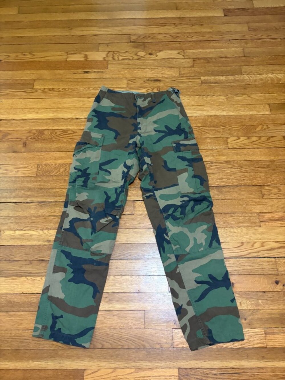USGI Woodland Camo Cargo Pants Size Small Regular Green Combat Trousers
